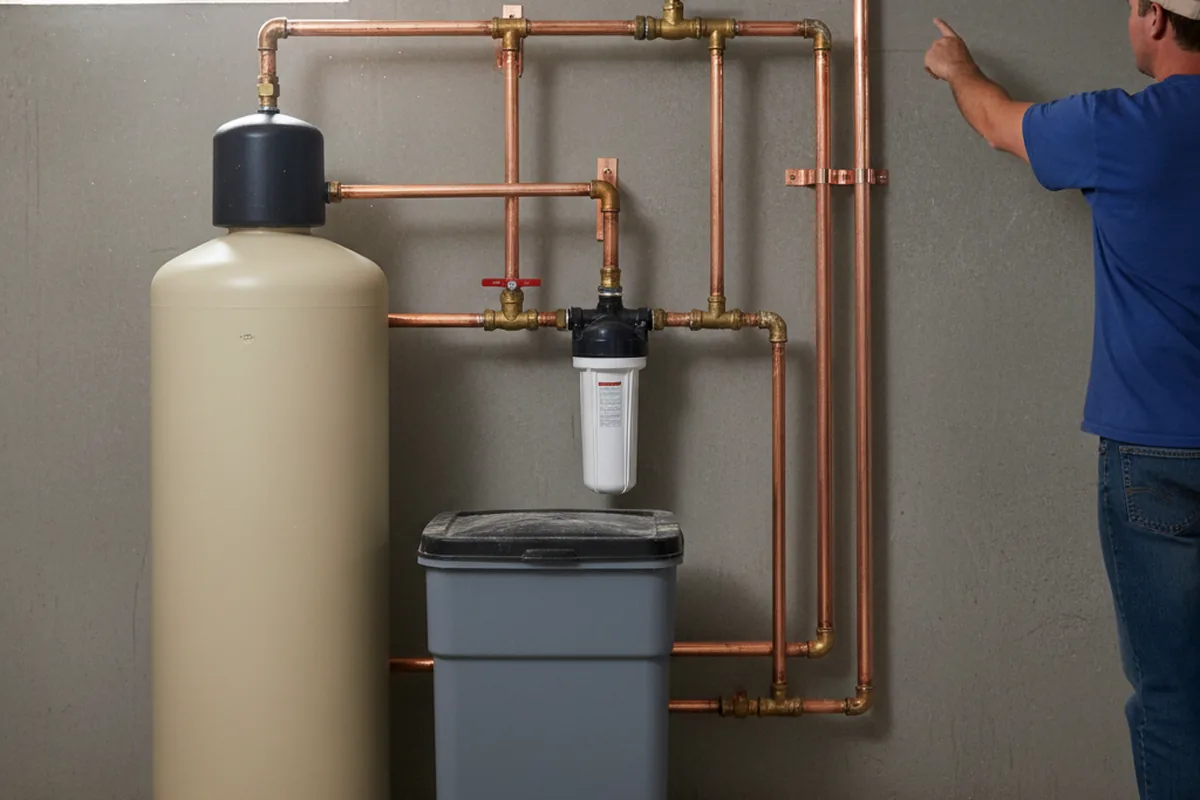 Whole-house water treatment system installed in High View